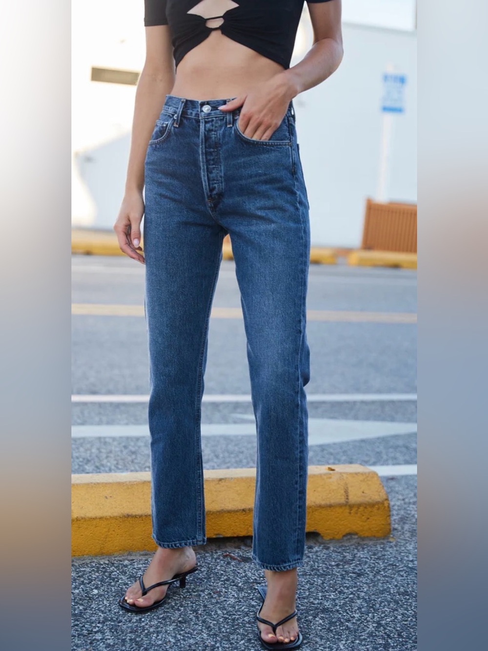 Agolde-Pinch Waist HighRise Straight Jeans
